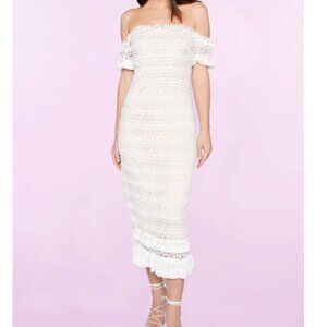 Likely Milaro Lace Off the Shoulder Midi Dress - 6